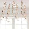 6 stk Spiralhengende Party Streamers Hengende Plast Streamer Spiralanheng Twin Tail Party Takfolie Swirl-dekorasjoner