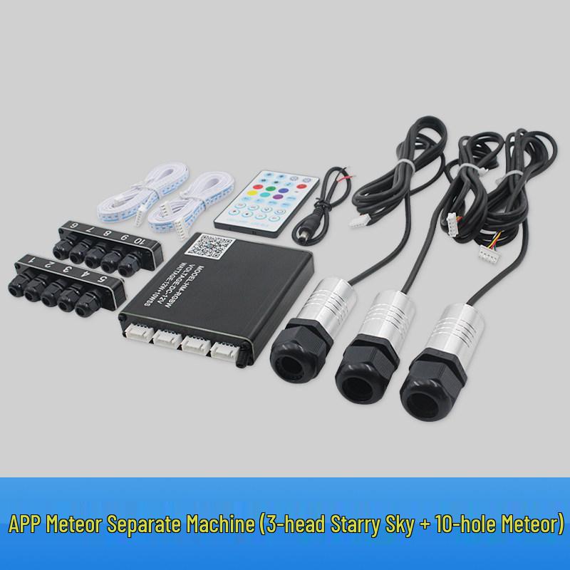 Voice-Controlled LED Ceiling Light with Meteoric Starry Sky Projection