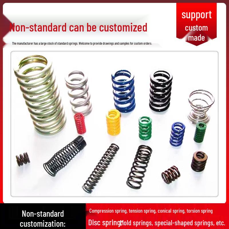 Custom Compression, Tension, and Torsion Springs with Hooks - Steel Mold, Tower, Disc, and Clock Springs Compression Spring