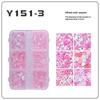6 Grids Star Sequin Five-Pointed Star Colorful Nail Art Charm Sparkle 3D Nail Rivet Nail Decoration Diy Manicure Accessories