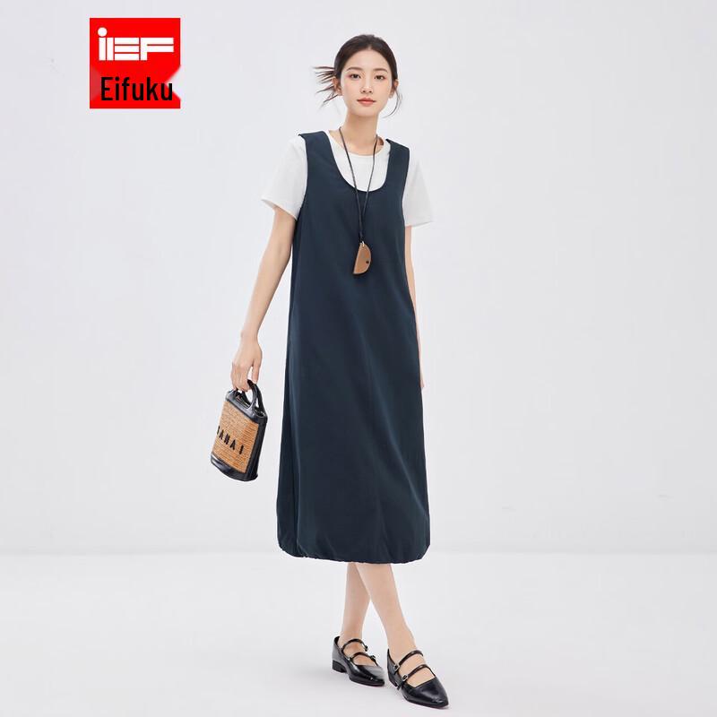 IEF 2026 Spring/Summer Korean Casual Suspender Skirt Set M