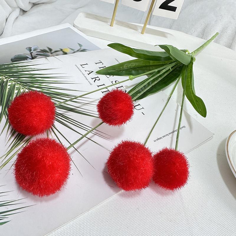 Ball Flower Wedding With Soft Flocking For Photography Studio And Home Decor Use