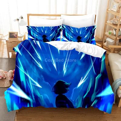 Undertale Sans Bettwäsche-Set, Cartoon-3D-Bettbezug-Sets, Bettdecke, Bettwäsche, Twin Queen King Single Size, Mode, Luxus, Kindergeschenk