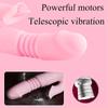 Dual Head Tongue Stretch Rabbit Vibrator 7 Frequency Vibrating Female Sex Toys G Spot Stimulation Dildo Vibrator Clitoral Stimulation Masturbation
