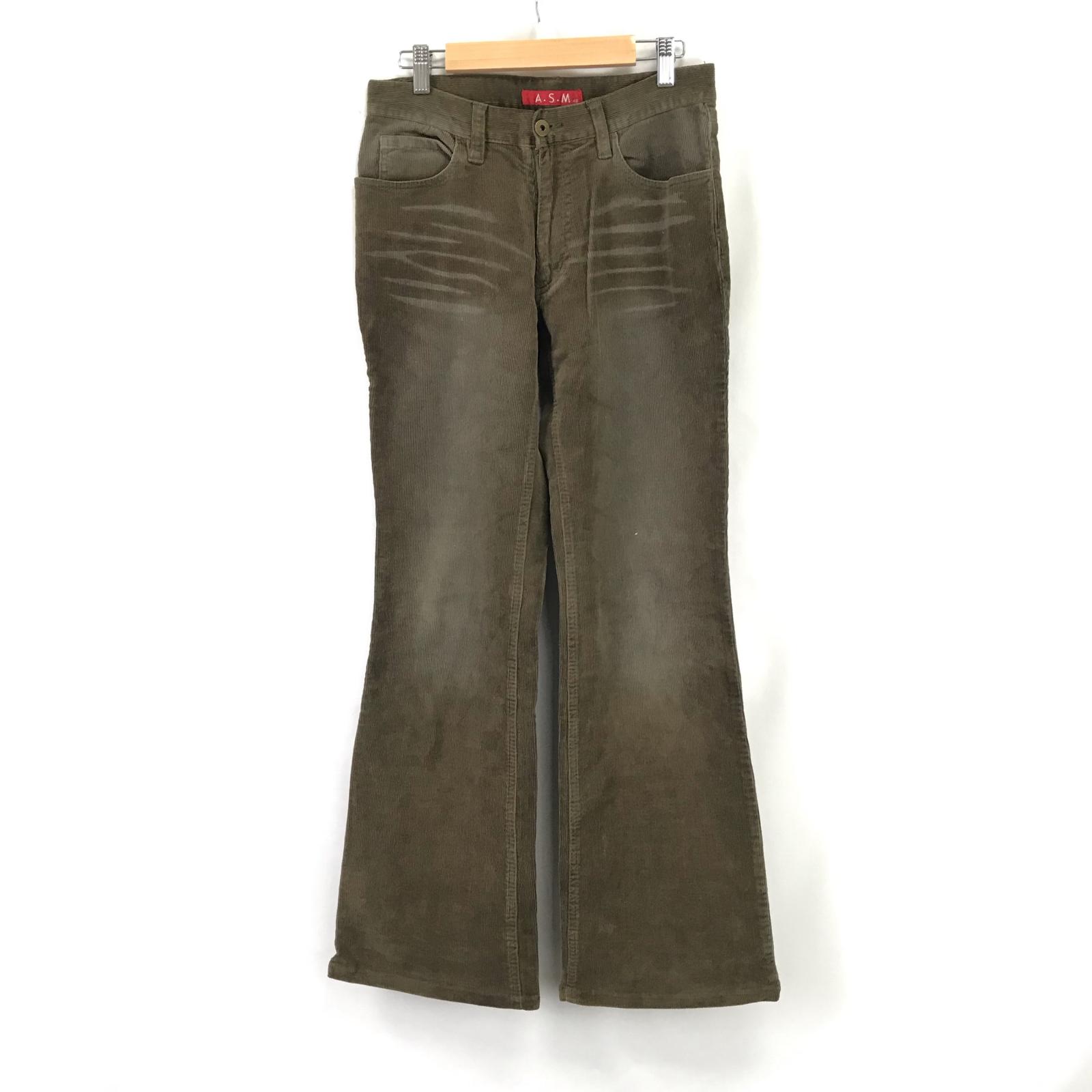 

ASM Atelier Sab corduroy bootcut pants men 46 S-M khaki 79cm inseam casual trousers(USED)