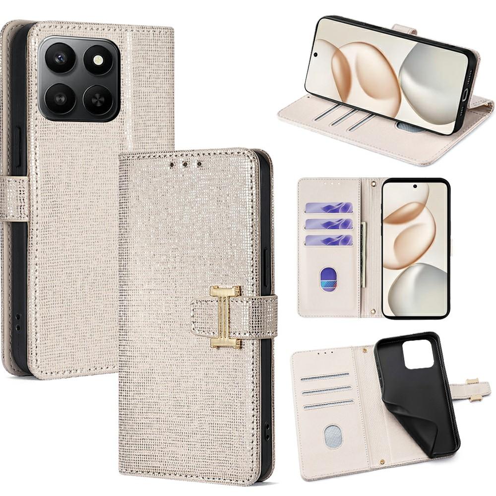 

PU Leather Case for Honor 400 Smart 5G/400 Smart 4G/X7d 4G Metal I-Buckle Wallet Phone Cover