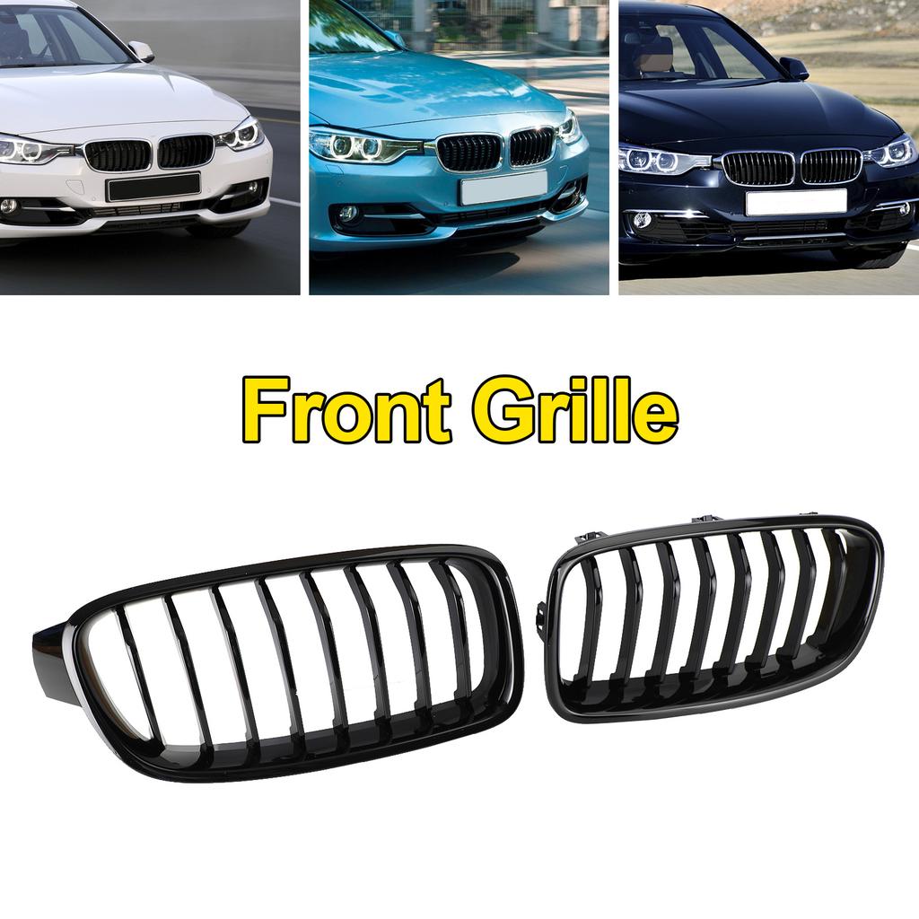 Gloss Black Front Kidney Grill Grille Fit BMW 3 Series F30 F31 F35 2012-2019