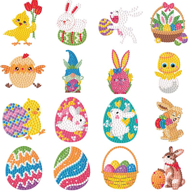 Easter Cartoon DIY Diamond Painting Stickers - Decorative Handmade Craft Kit