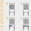 Leaf Pattern Chair Seat Cover Waterproof Solid Colors Anti-dirty Chair Slipcover Removable Anti-slip Elastic Seat Protectors