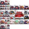Santa Claus Christmas Quilt Duvet Cover Set With Soft Polyester Material**