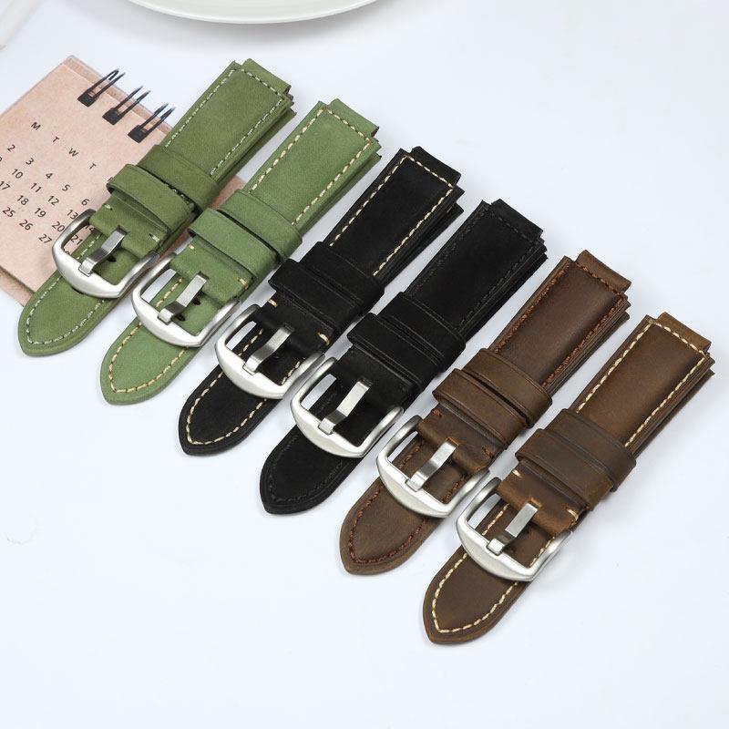 Für Casio kleine quadratische Uhr AE1200/1300/1000 SGW-500H/W218 A159 A158 A168 retro mattiertes Rindslederarmband echtes Lederarmband