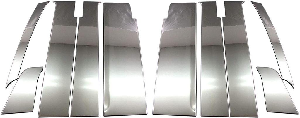BRIGHTZ Finish Stainless Steel Pillar Panels with Visor Attachment for Tanto Custom 10 Ultra-Mirror LA650S/LA660S (PIL-SIL-442, Pieces)
