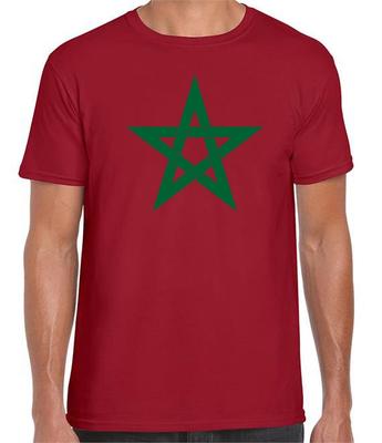 Marokko Ster T-shirt Marokkaanse Vlag Tee Unisex T-shirt