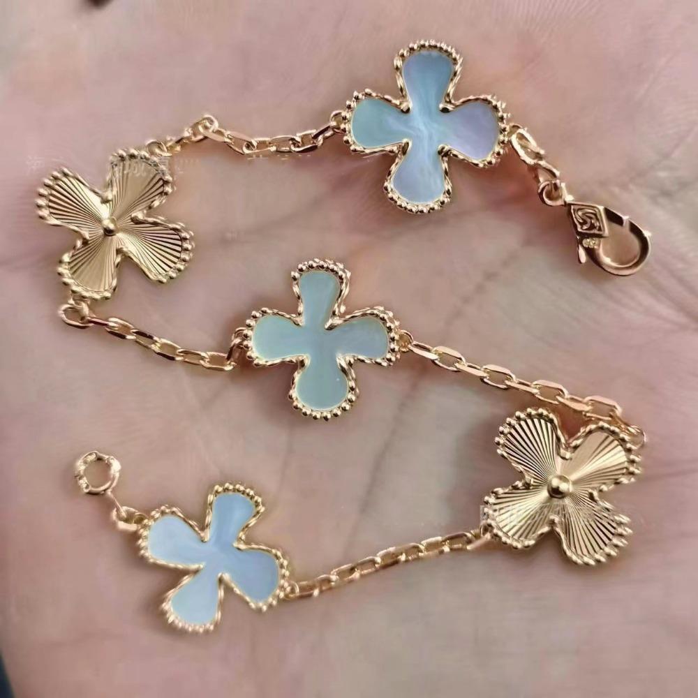 High Version Four-leaf Clover Bracelet Female Mother-of-pearl Agate Five-flower Ladies Bracelet