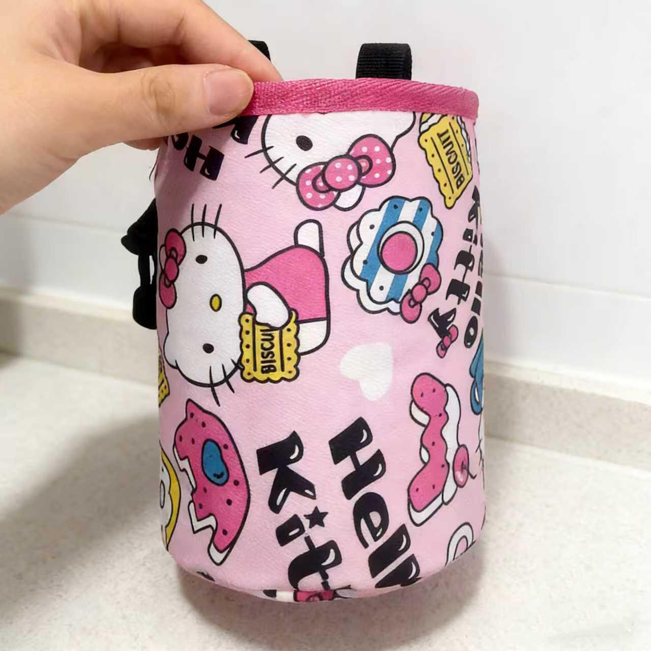 Children s Non-Slip Cartoon Chalk Bag for Climbing and Bouldering, Holds Chalk Balls and Blocks, Dog Food Design