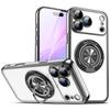 iPhone 16 Pro Max Magnetic Case with Rotating Ring Stand and Drop-Proof Protection