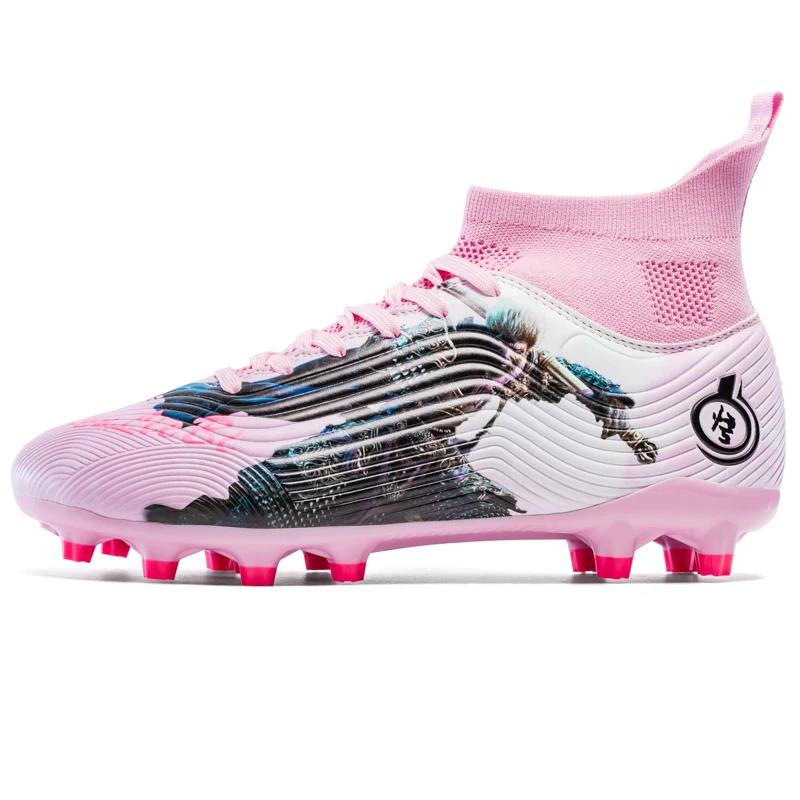 Men Soccer Shoes Society Football Boots Casual Professional Top Quality Long Spikes Sports Cleats Boy Sport Wear Football Boots