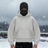Unisex Balaclava Hoodie Pullover Hooded Sweatshirt with Ski Mask Warm Windproof Sweatshirt with Front Pocket for Running Outdoor Sports Street