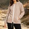 Women Plus Size Lightweight Zip Up Hooded Jacket Long Sleeve Packable Windbreaker with Storage Pouch for Outdoor Travel Hiking Running