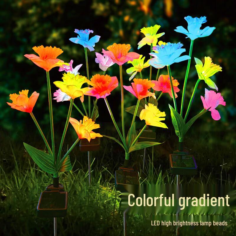 Solar LED Daffodil Garden Stake Light
