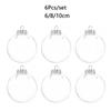 6Pcs 6/8/10cm Plastic Clear Balls Fillable Baubles Xmas Tree Decoration Ornament Christmas Tree Wedding Party Hanging