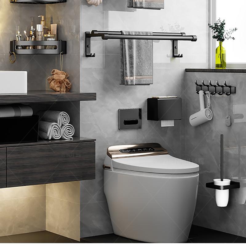 Cheap Bathroom Shelves Without Holes / No Holes Foldable Space Aluminum