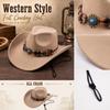 Women's Jazz Hat - Wide Velour Fedora with Two- Beads for Costume