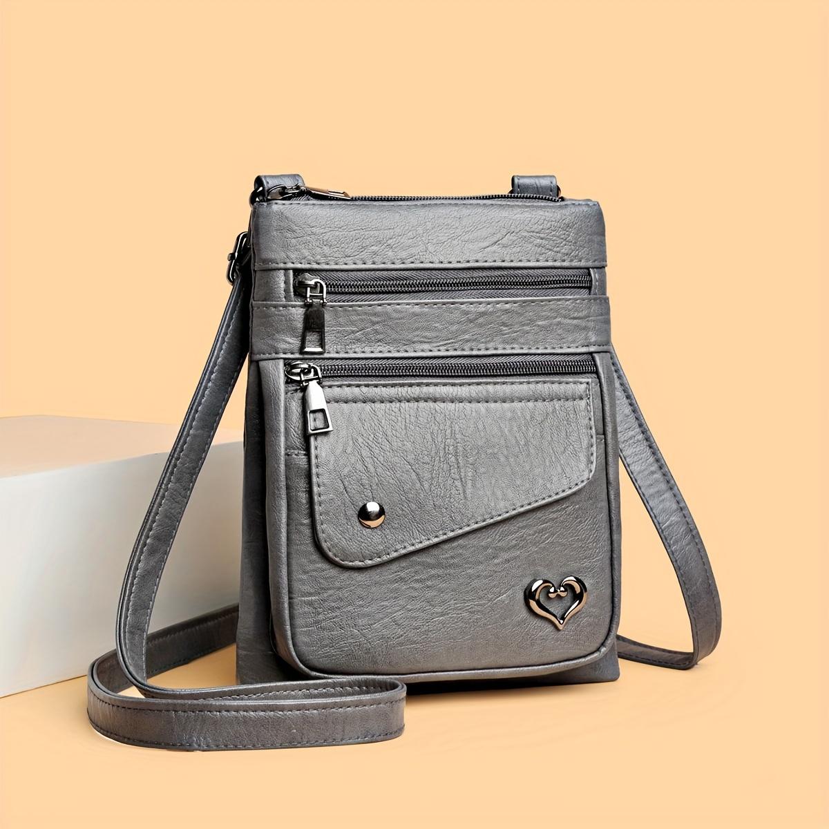 

Women S Large Screen Phone Bag, Soft Small Backpack, Single Shoulder Crossbody Bag for Outdoor Leisure Travel And Coin Purse сірий