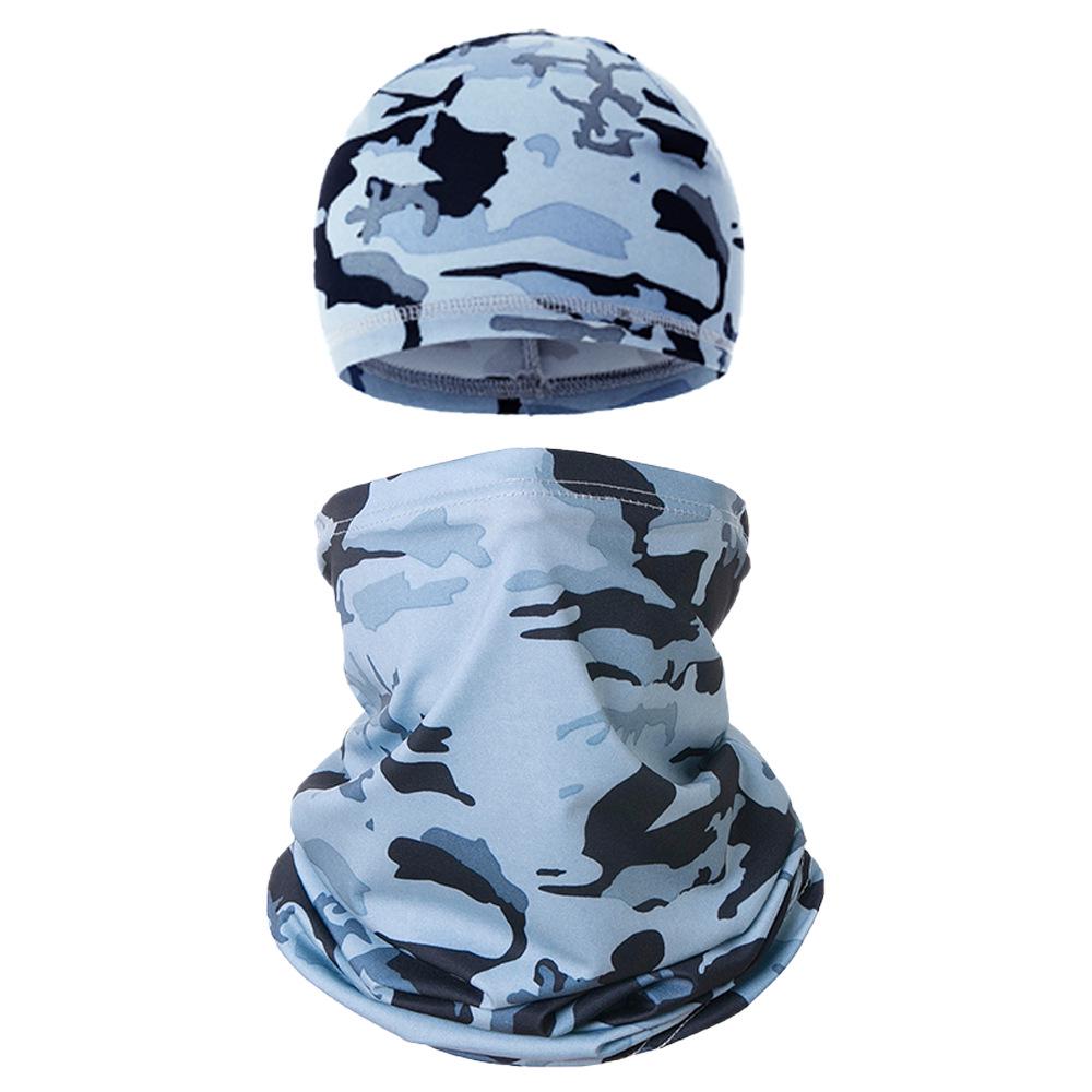 Breathable Summer Sun Protection Cycling Skull Cap & Multifunctional Ice Silk Headscarf