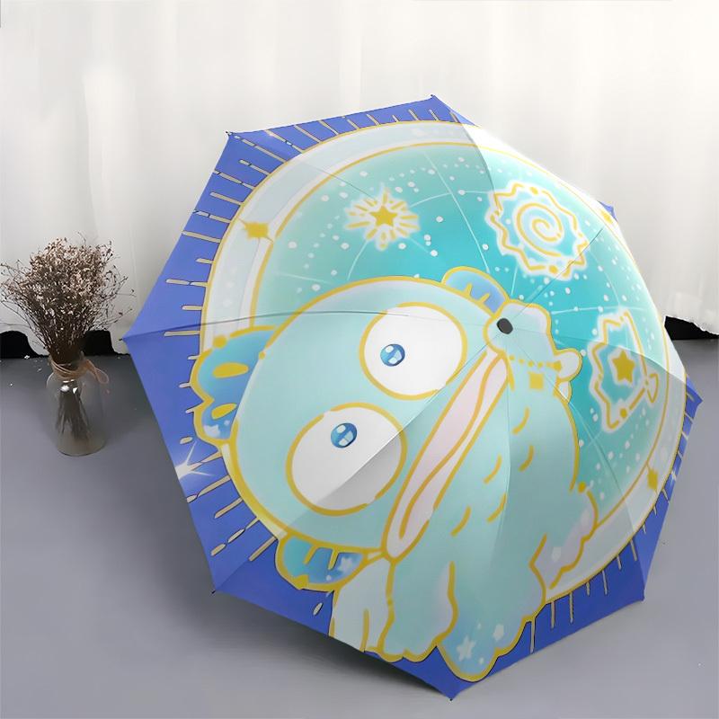 1pc "Space Adventure Duckling" Umbrella with Plastic Handle,Suitable for All Seasons Home Travel Outdoor UmbrellaSanlio107