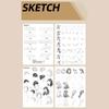 Characters Line Draft Practice Book Hand Drawn Drawing Copy Book Art Supplies  Art Class
