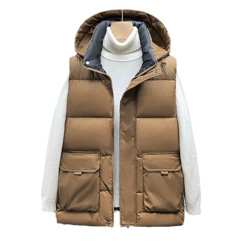 Vest men's winter youth and students tooling large version cotton vest vest vest vest thickened jacket can be removed to keep warm