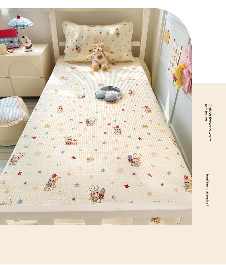 (Student Season) Small Fresh Printed Cotton Bed Cover Student Bed Cover