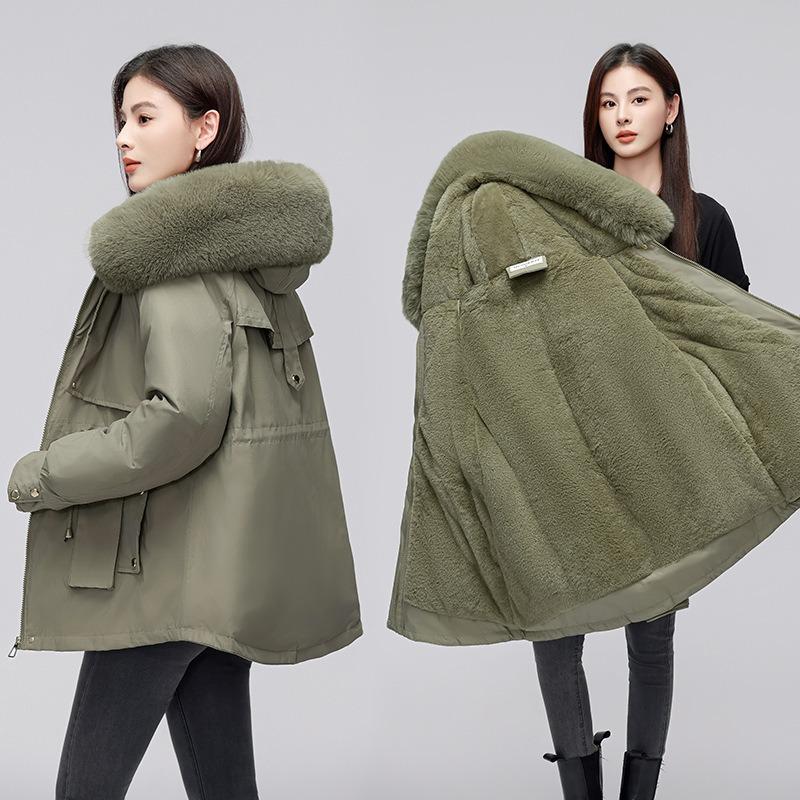 Short Pie Overcomes Women's Winter New Down Cotton Clothes Thickened and Fleece Large Size Warm Jacket