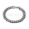 Bracciale a Catena Cubana in Acciaio Inossidabile Rock 3mm-11mm Locomotive Bracciale Vintage da Uomo Accessori in Acciaio Inossidabile