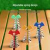 Aluminum Alloy Fishbone Ground Pegs for Camping Tents and Tarps - Umbrella Spring Buckle Design