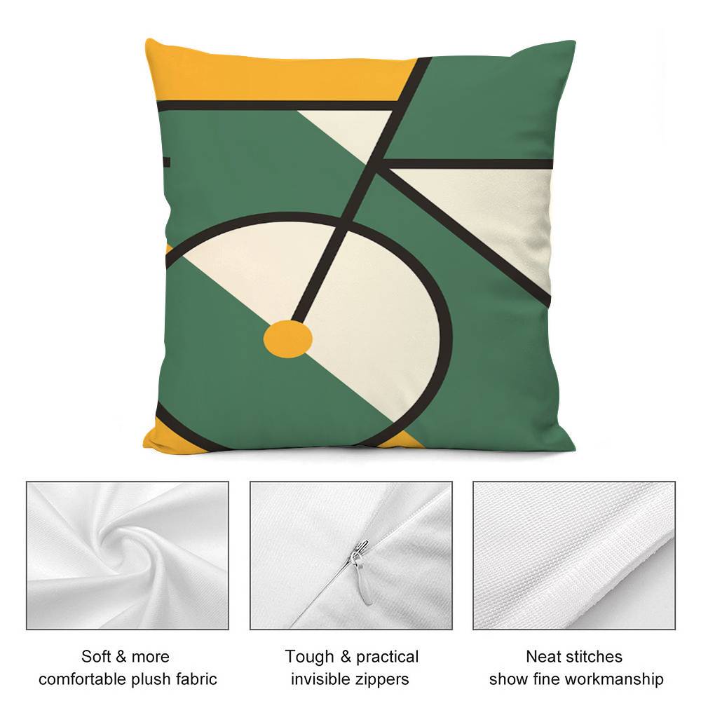 Abstract Cycling Pillow Case Short Plush Double-sided Print Square Throw Pillow Covers Sofa Home Cushion Decor