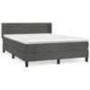 3131016 vidaXL Divan-lit Et Matelas Gris Foncé 140x190cm Velours