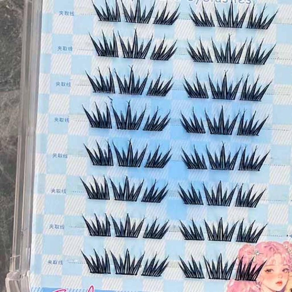 Makeup Adhesive False Eyelashes DIY False Eyelash Clusters Fairy Glue Free Fake Lashes  Women/Girls