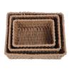 3PCS Wicker Storage Baskets for Shelves Organizing Decorative Woven Storage Baskets Set Desk Organizers
