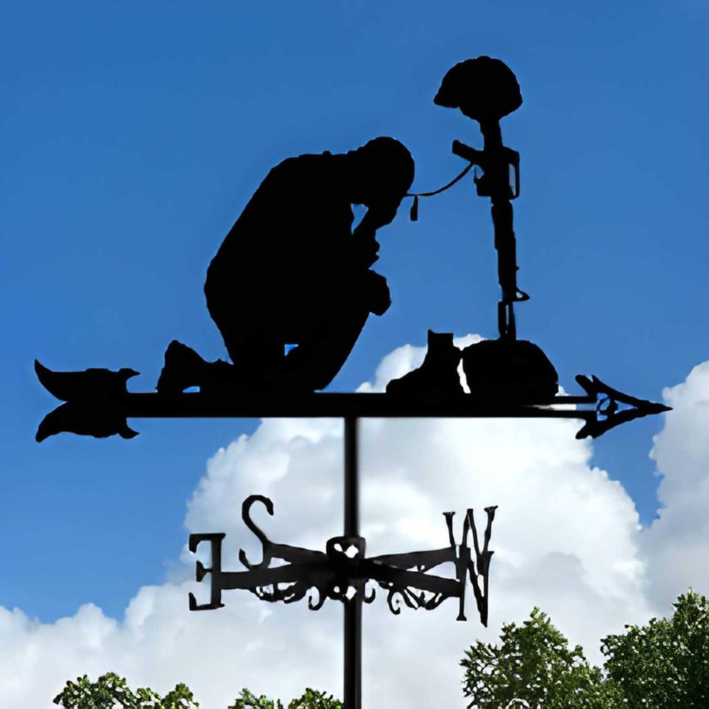 Decorative Iron Weather Vane - Outdoor Metal Roof Ornament