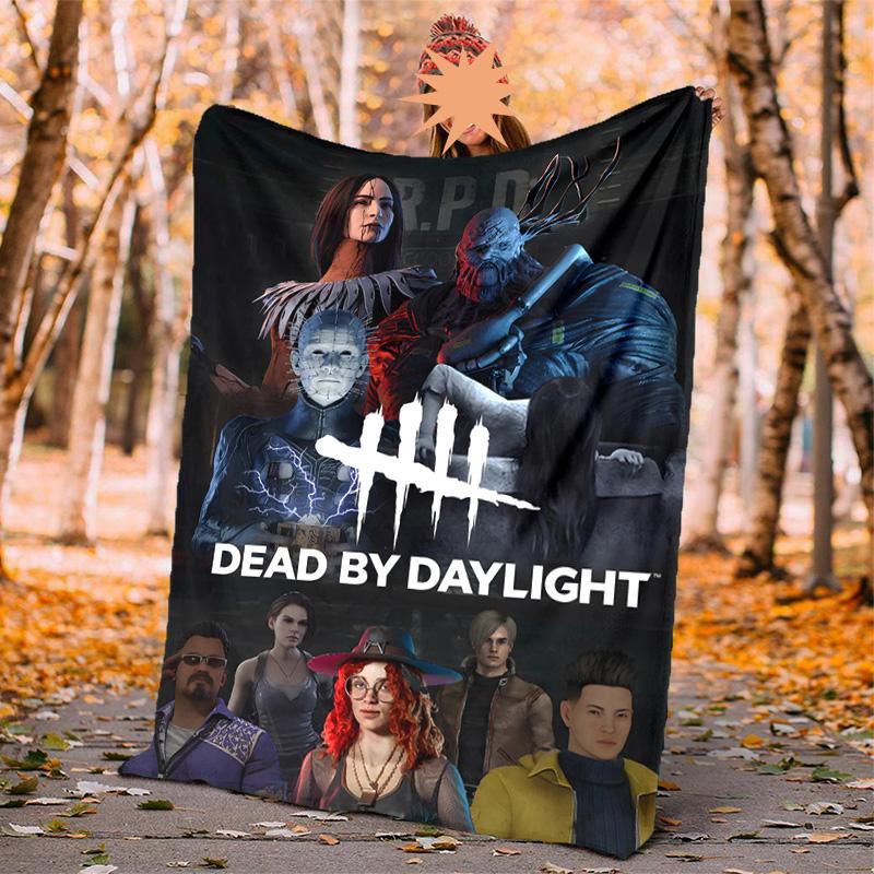 Dead Daylight Flannel Blanket Soft Warm All-Season Throw, Design for Camping, Car Travel, Hiking Sofa, Bed, Office Perfect Gift for Parties