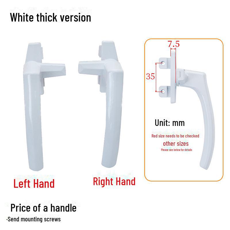 38-Type Aluminum Alloy Window Handle with 7-Shaped Lock Buckle for Doors, Casements, and Curtains