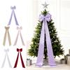 Christmas Bow Double Layer Large Satin Style Christmas Tree Ornament Festive Holiday Home Decor Gift Christmas Party Accessory