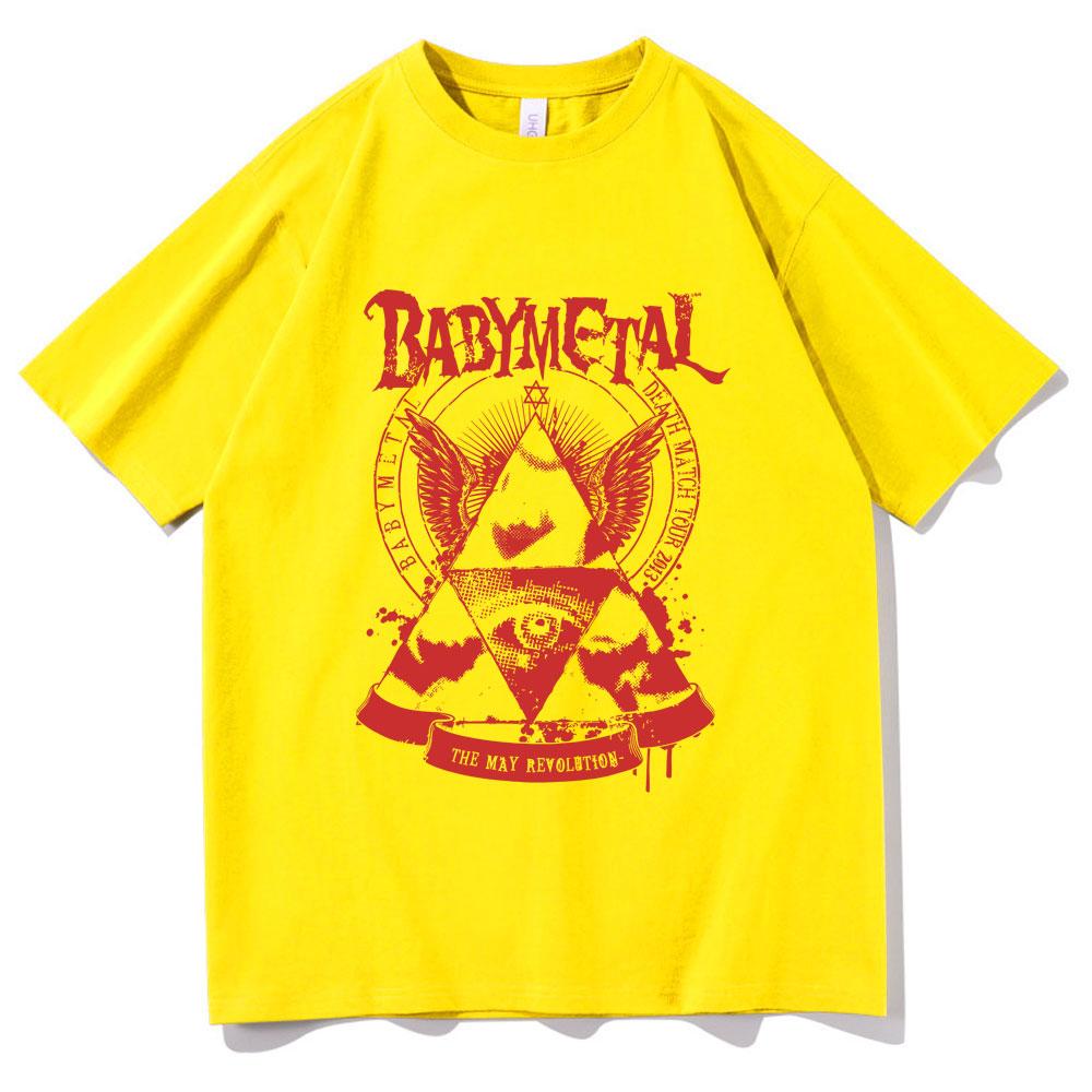 Rock Metal Band Babymetal May Revolution Graphic Tshirt Men Women Vintage Gothic T Shirts Male Streetwear Pure Cotton Tshirt