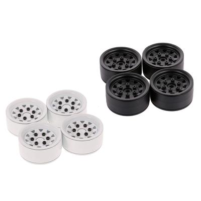 4PCS RC Climber 1.9inch Beadlock Alloy Metal Wheel Rims Hubs Heavy Bearing & Grip Spare Part of SCX10 D90 1:10 R/C Car