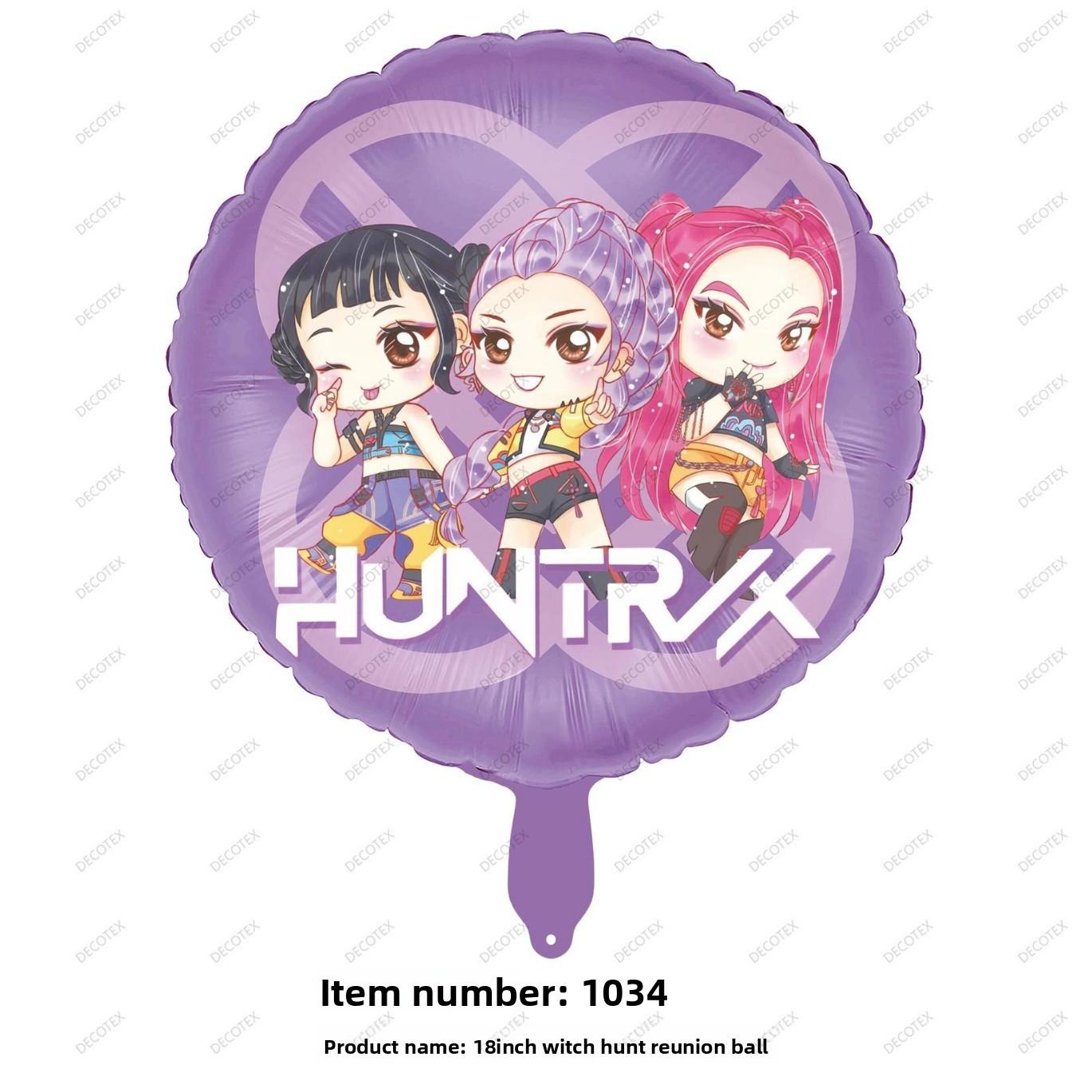 

HUNTRXX Balloons 18 Inch, 5PCS Anime Character Party Decorations, MIRA ZOEY RUMI for Birthday Festival Decoration, Cartoon Theme Balloon Set 18 Inch Witch Hunters Ball