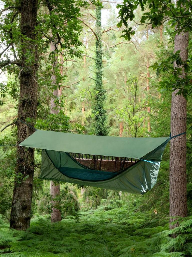 Outdoor Hammock Tent Tarp with Inflatable Pad – 3-in-1 Camping Tent for Flat Lying