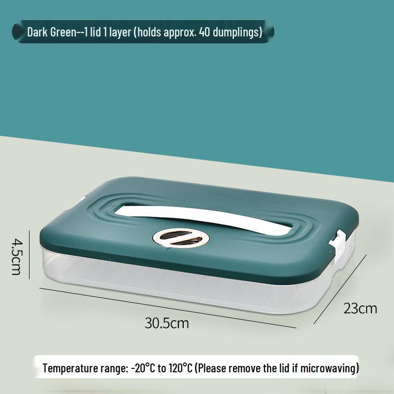 Home Dumpling and Wonton Freezer Box: Multi-layer Transparent Storage for Fresh-Keeping