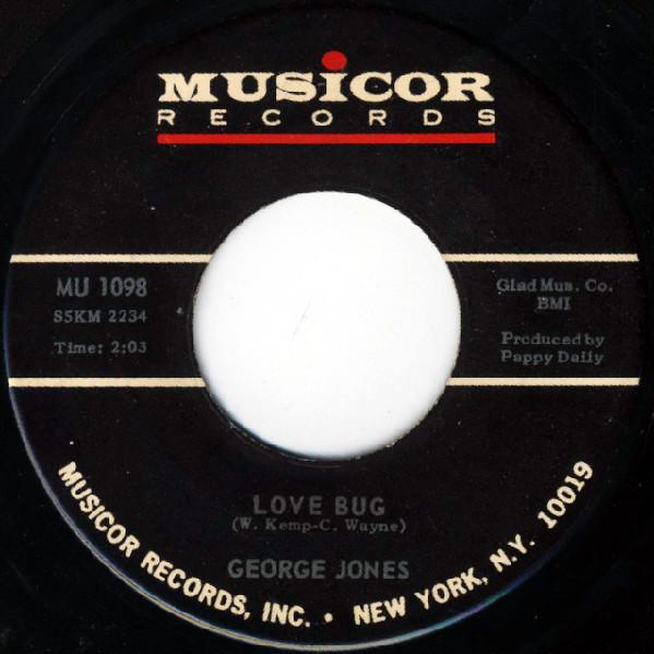 

7inch Record GEORGE JONES - Love Bug / I Can t Get Used To Bein MU1098 Musicor Records 1965 US Folk Used